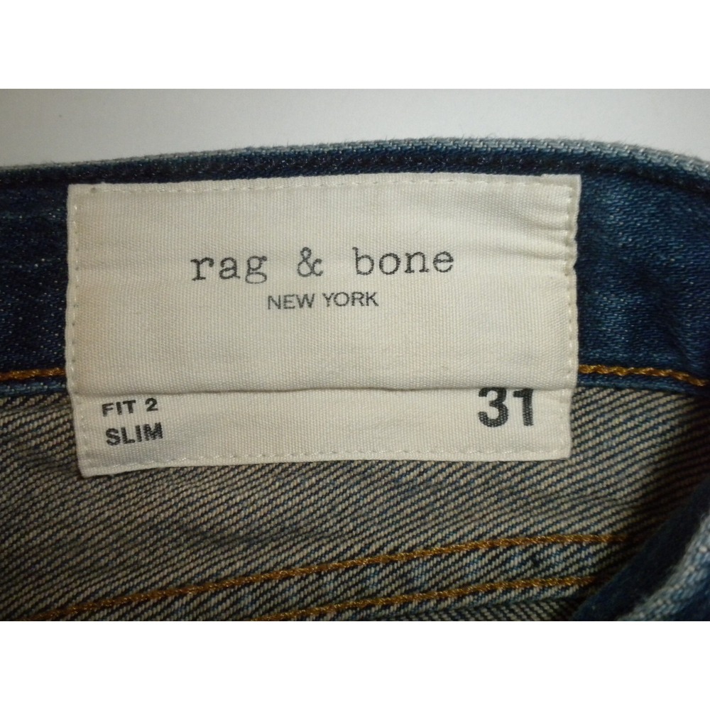 Rag‎ & Bone Jeans Mens 31x29 Hunter3 Blue Denim Fit 2 Slim Stretch